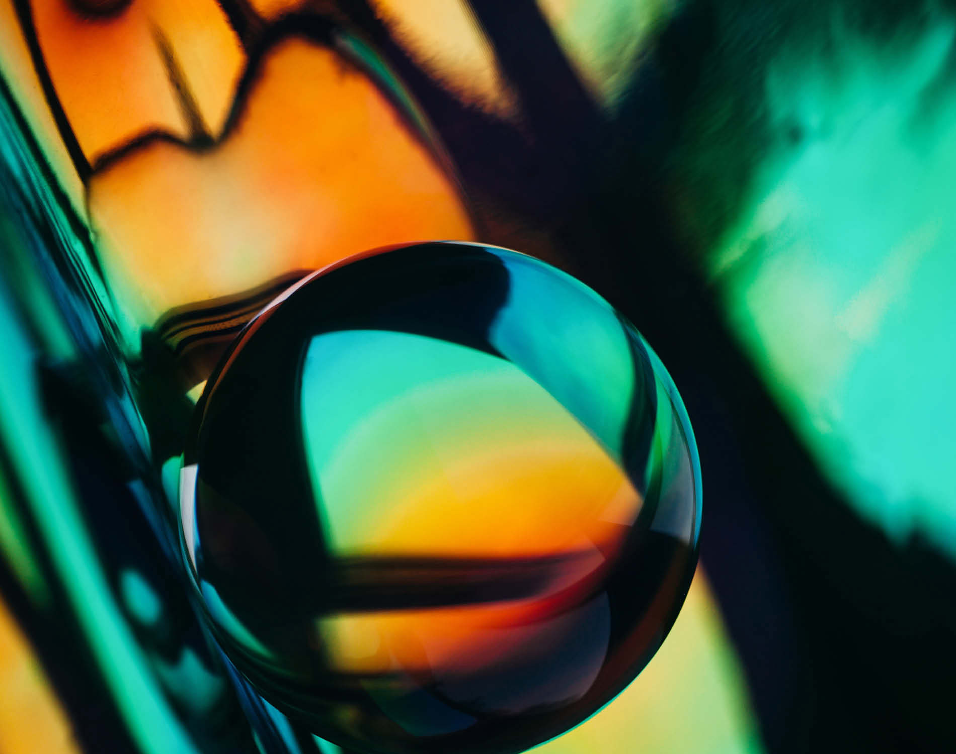 Crystal ball holographic colorful